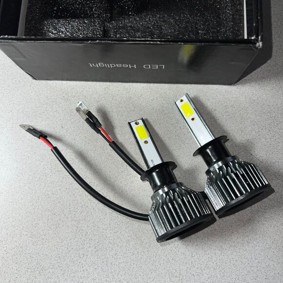 H1 LED Auto Headlight Bulbs Bright White Beam Replacement - Picture 3 of 7